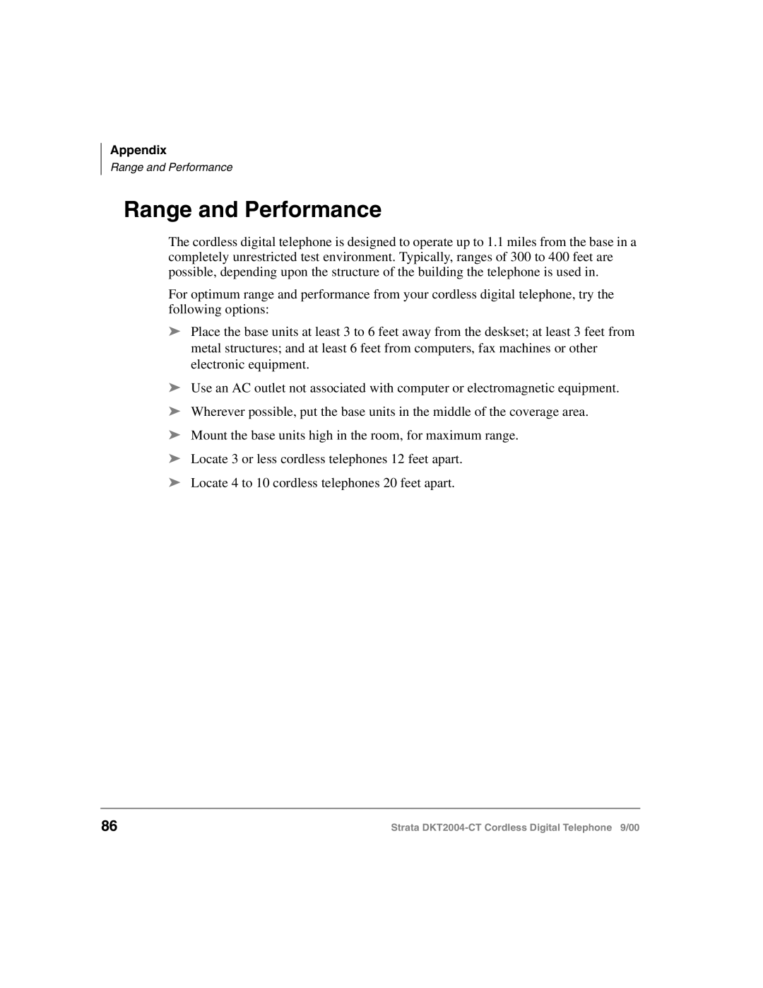 Toshiba DKT2004-CT manual Range and Performance 