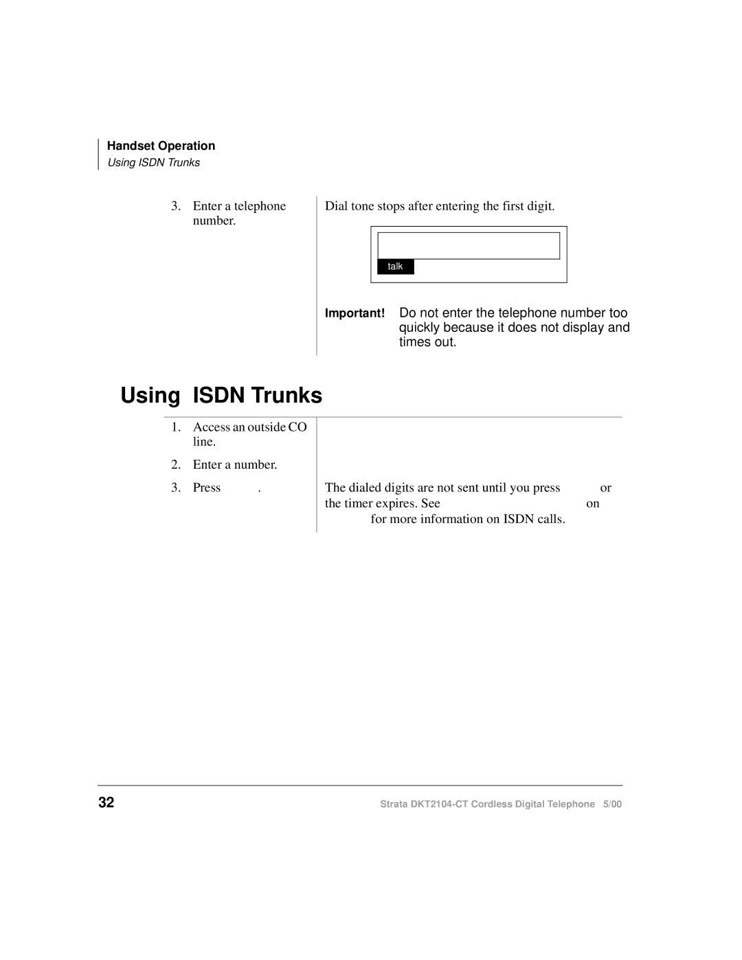 Toshiba DKT2104-CT manual Using Isdn Trunks 