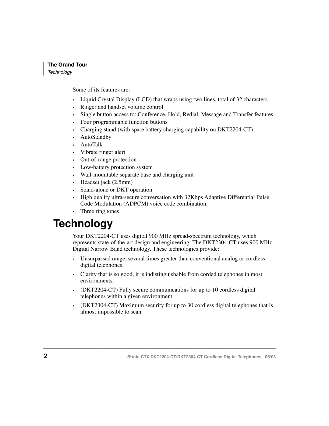 Toshiba DKT2204-CT manual Technology 