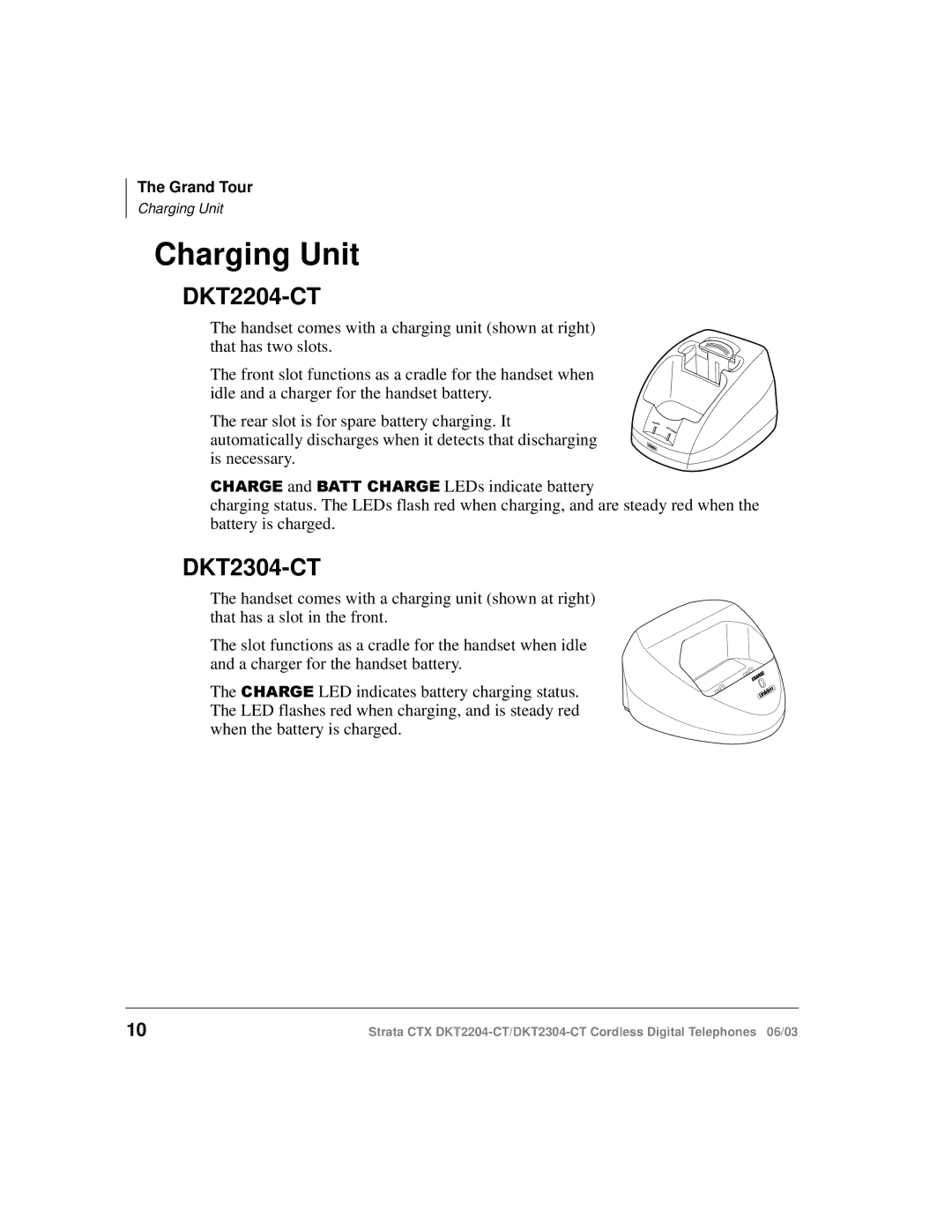 Toshiba DKT2204-CT manual Charging Unit 