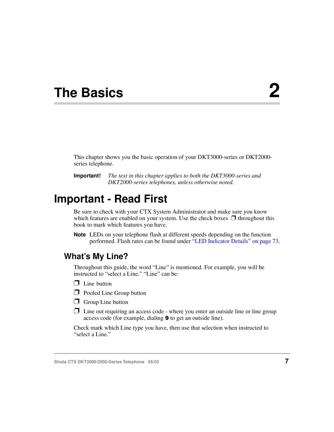 Toshiba DKT3000 manual Basics, Important Read First, What’s My Line? 