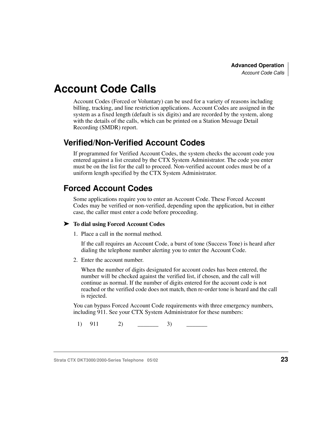 Toshiba DKT3000 manual Account Code Calls, Verified/Non-Verified Account Codes, Forced Account Codes 