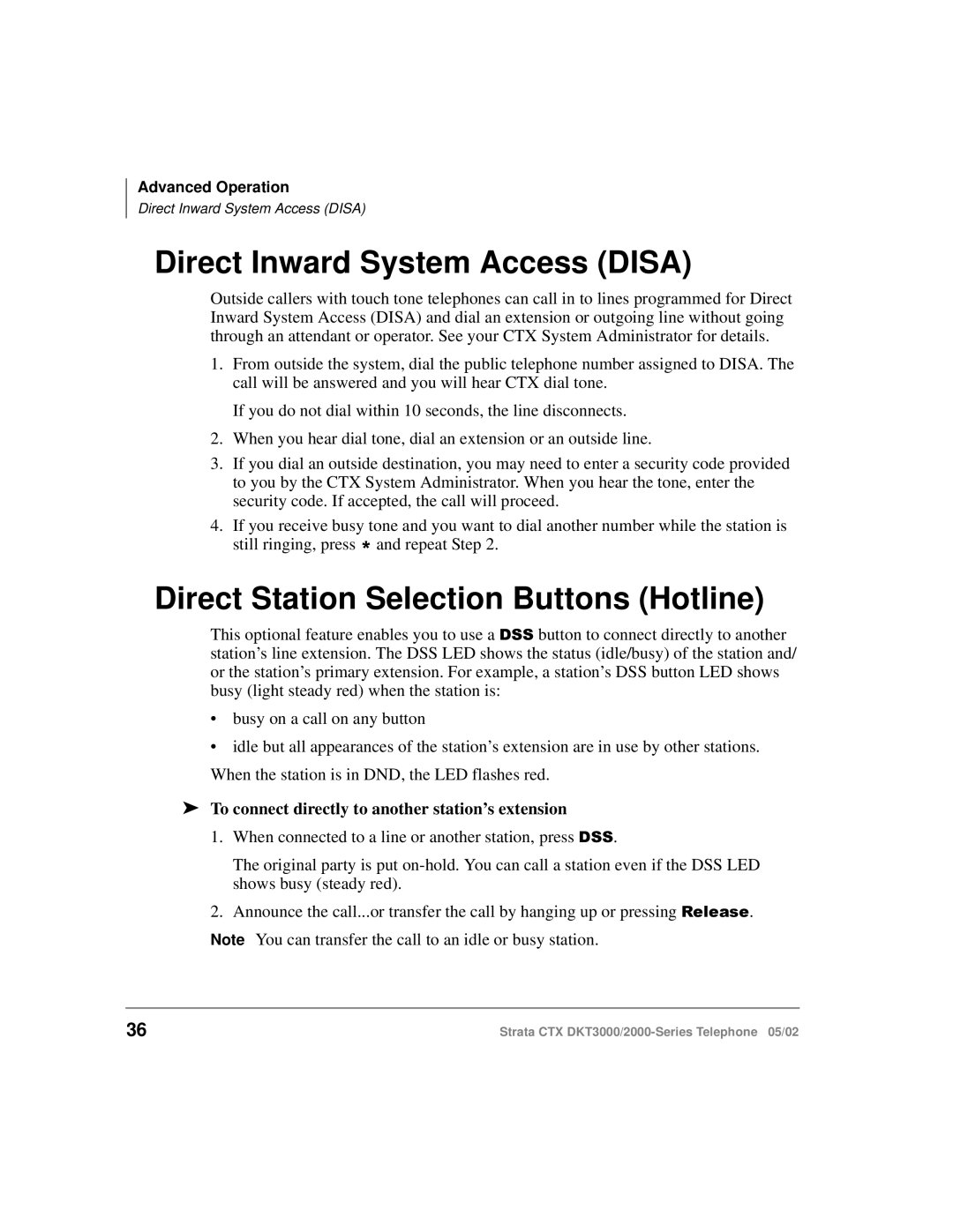 Toshiba DKT3000 manual Direct Inward System Access Disa, Direct Station Selection Buttons Hotline 