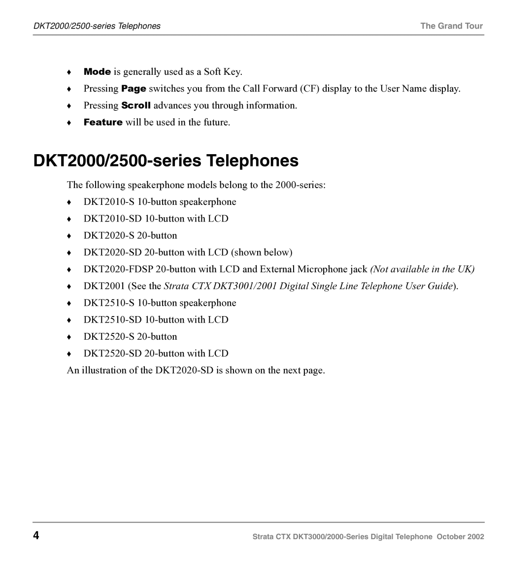 Toshiba DKT3000 manual DKT2000/2500-series Telephones 