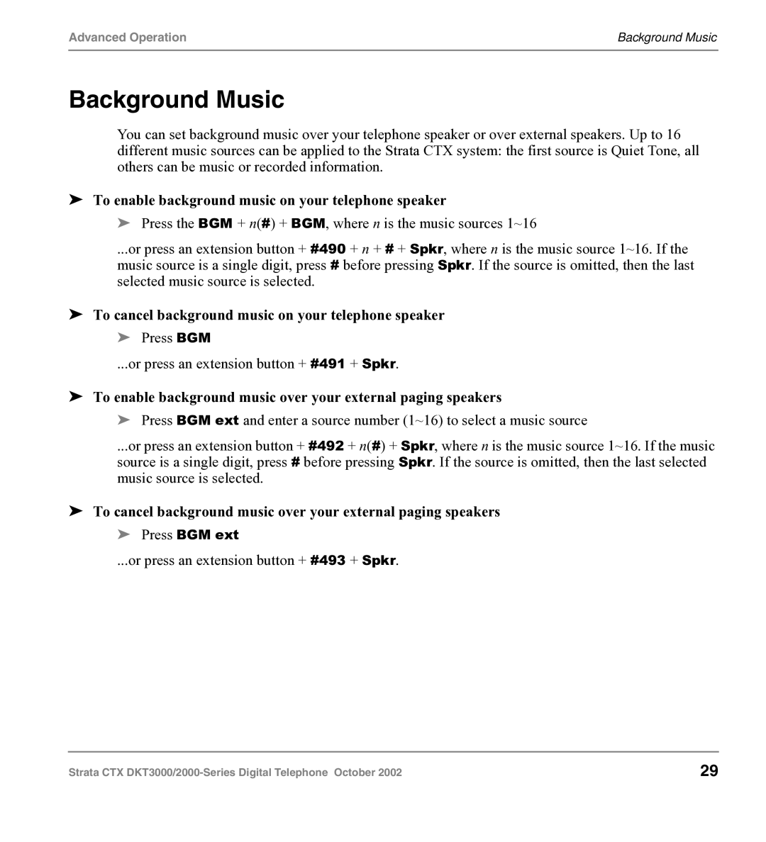 Toshiba DKT3000 manual Background Music, To enable background music on your telephone speaker 