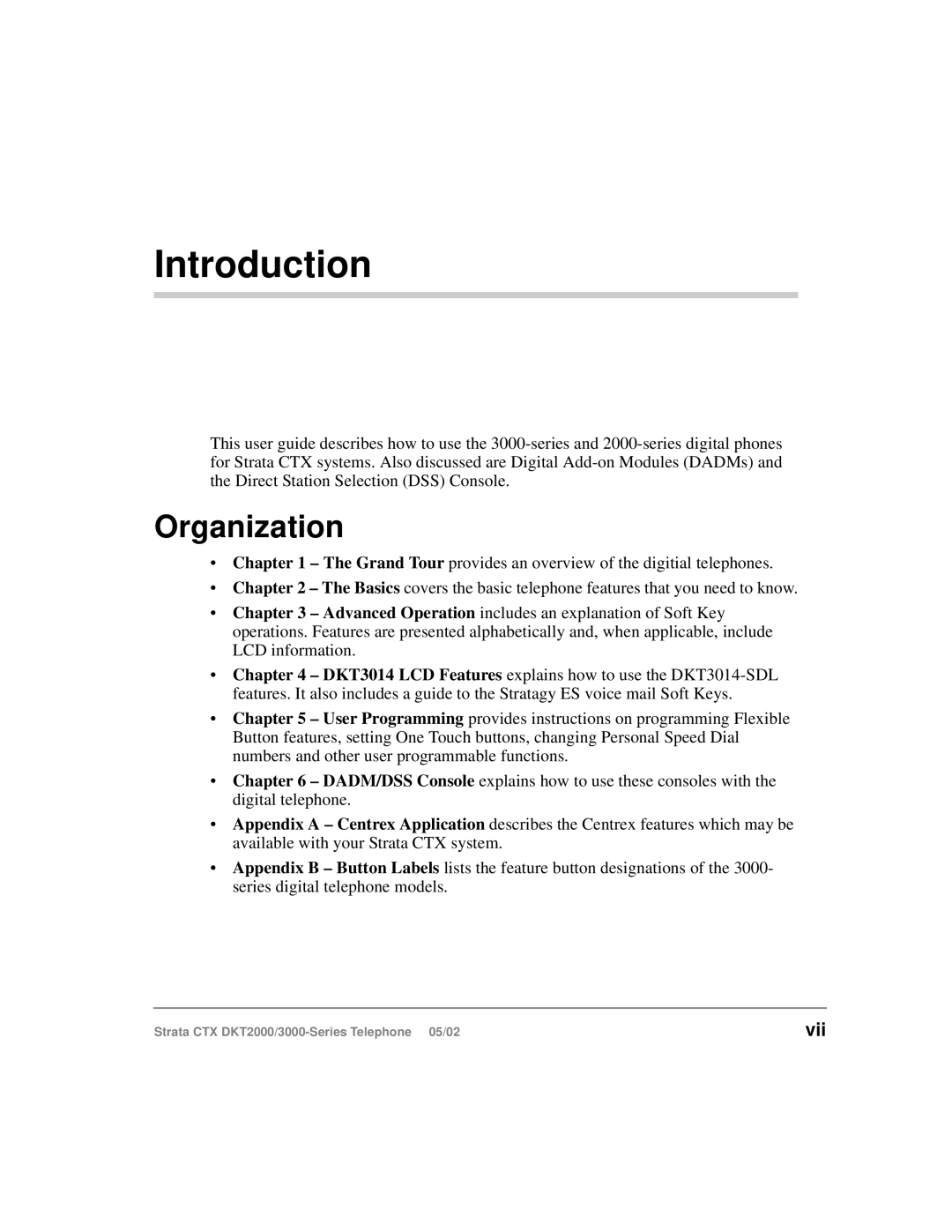 Toshiba DKT3000/2000 manual Introduction, Organization 