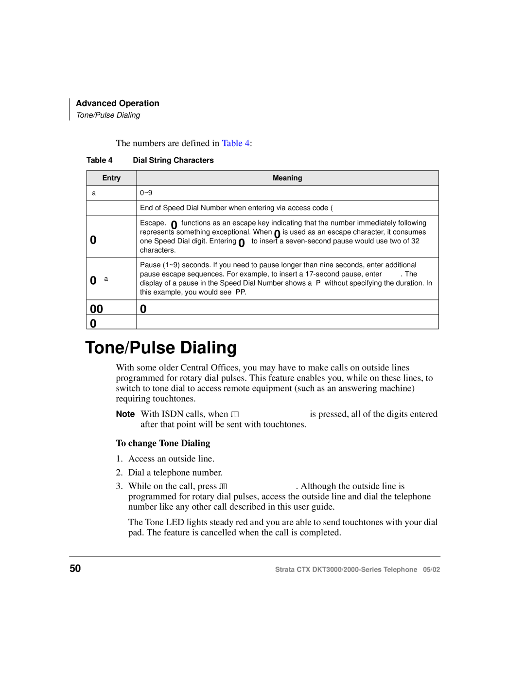 Toshiba DKT3000/2000 manual Tone/Pulse Dialing, To change Tone Dialing 