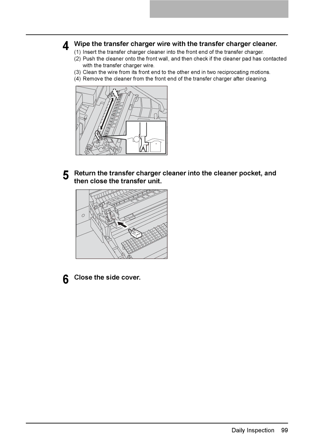 Toshiba DP-1810 manual Daily Inspection 