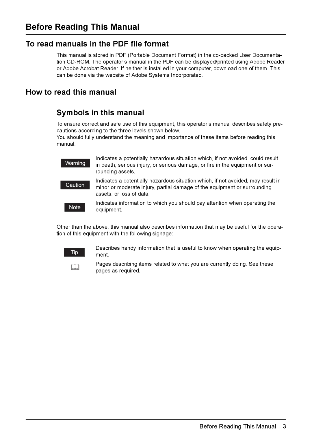 Toshiba DP-1810 Before Reading This Manual, How to read this manual Symbols in this manual 