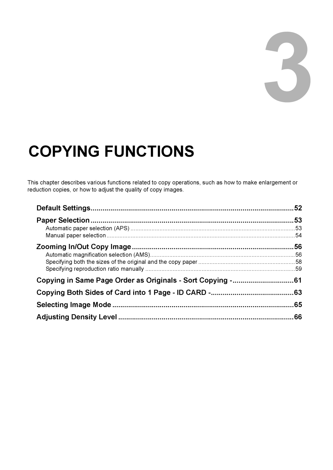 Toshiba DP-1810 manual Default Settings Paper Selection, Zooming In/Out Copy Image 