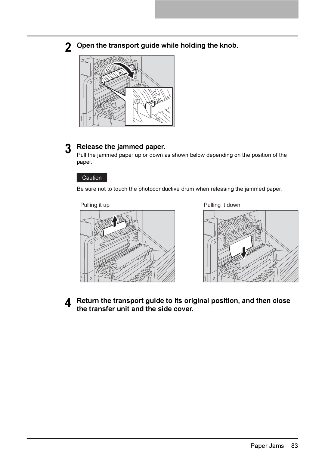 Toshiba DP-1810 manual Paper Jams 