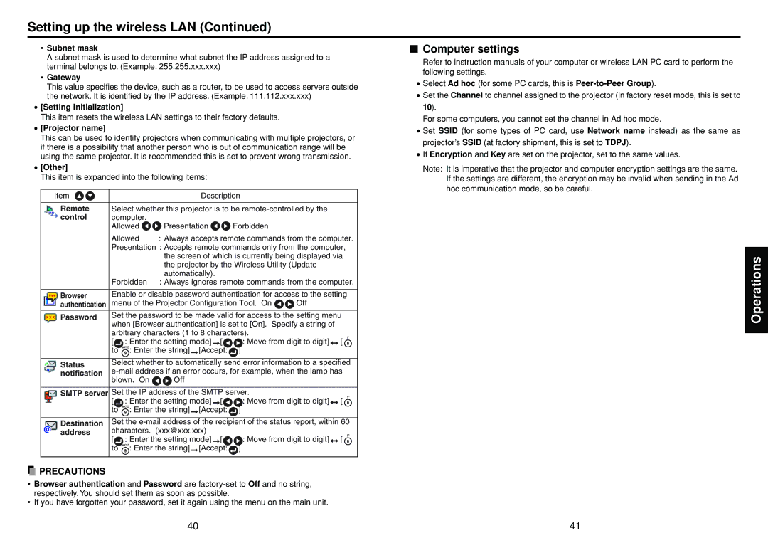 Toshiba DP-SW25T manual Computer settings 