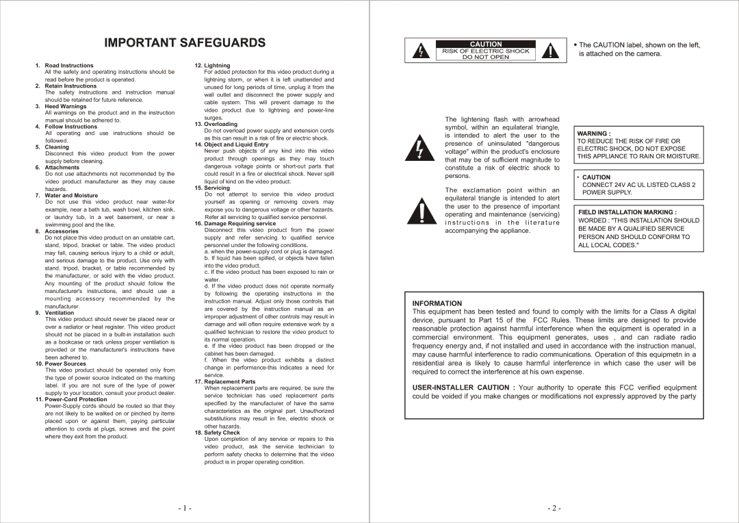 Toshiba DP02A manual Information 