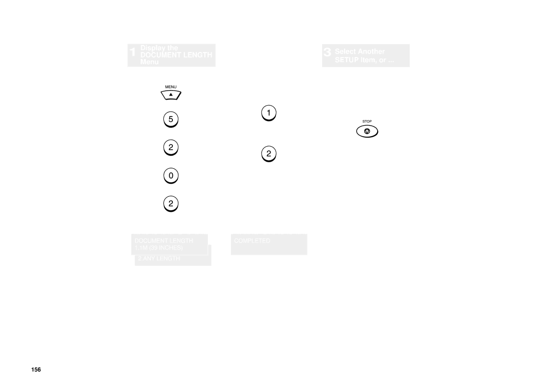 Toshiba DP85F, DP80F manual Document Length Setting 