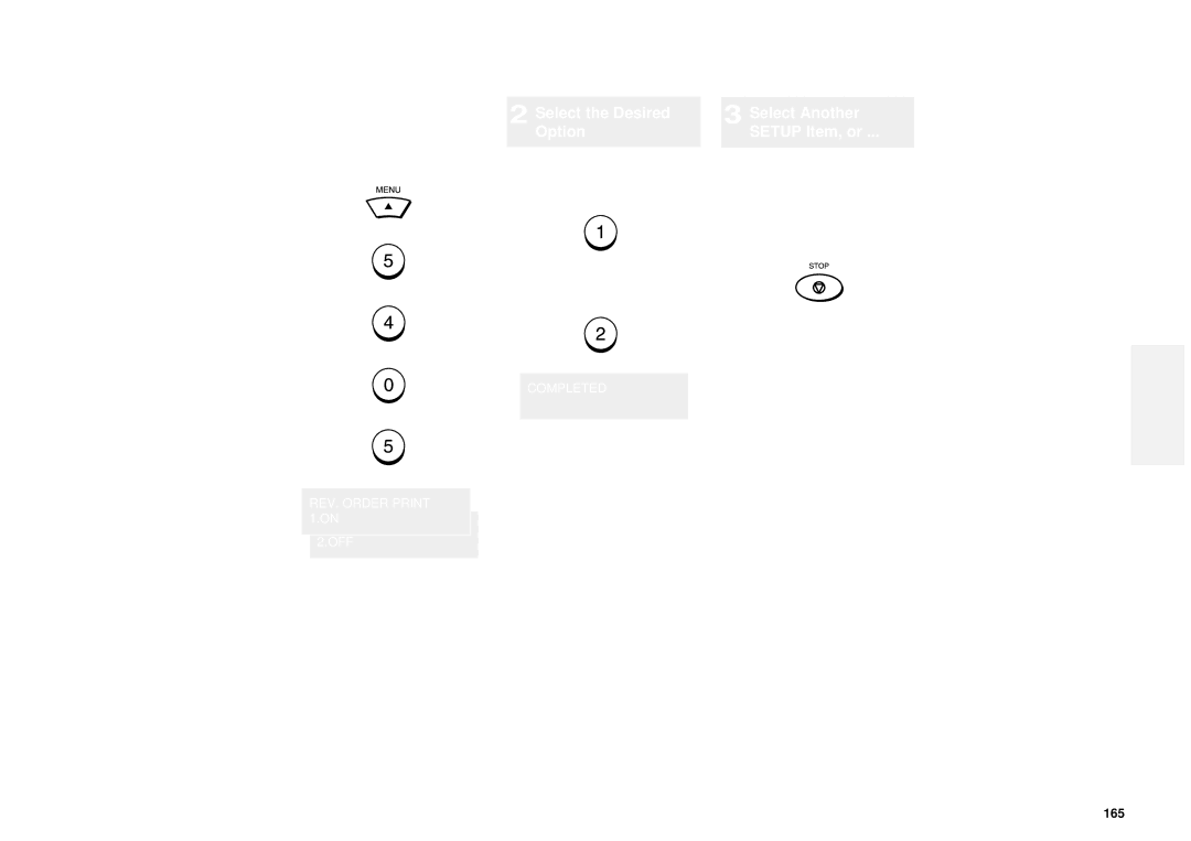 Toshiba DP80F, DP85F manual Reverse Order Printing Setting 