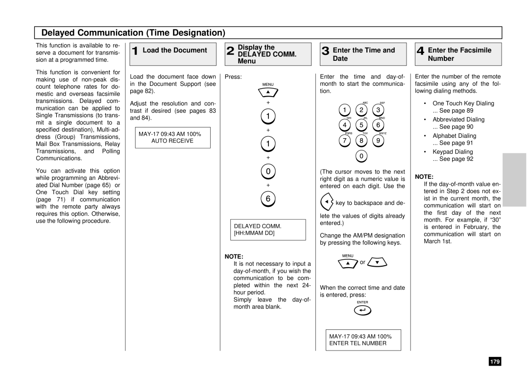 Toshiba DP80F, DP85F manual Delayed Communication Time Designation, Load the Document Display 