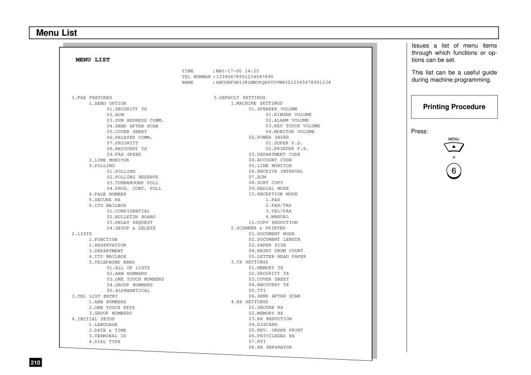 Toshiba DP85F, DP80F manual Menu List 