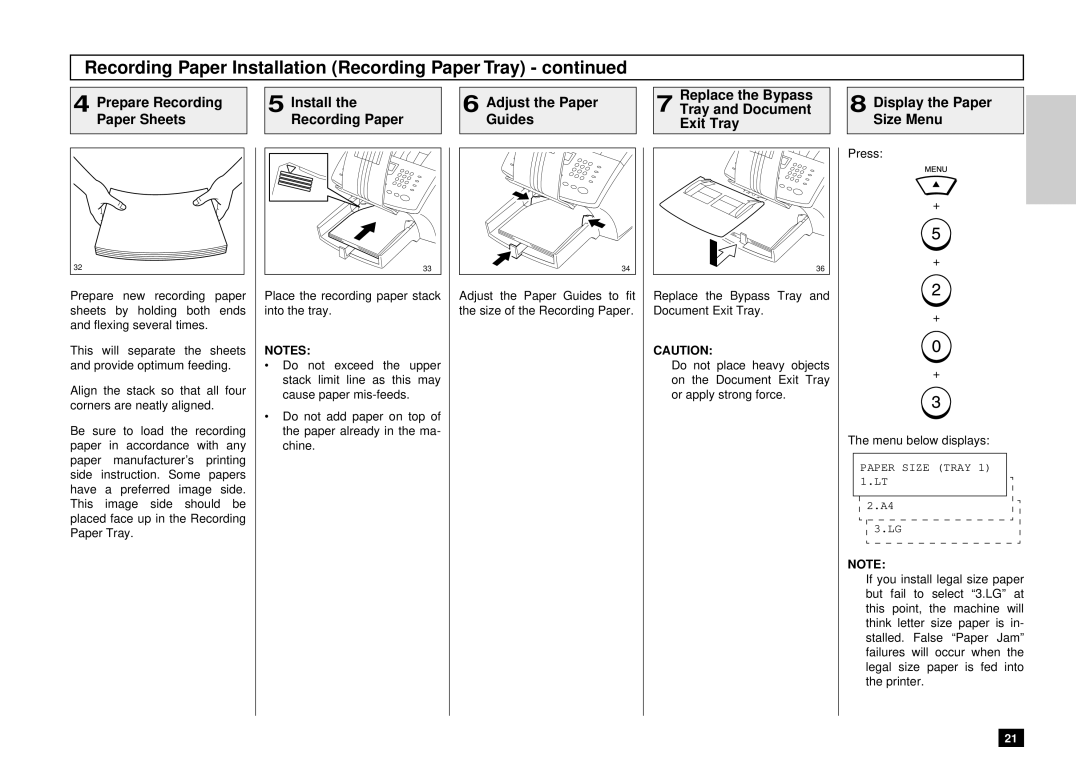 Toshiba DP80F, DP85F manual Install the Recording Paper, Adjust the Paper Guides 