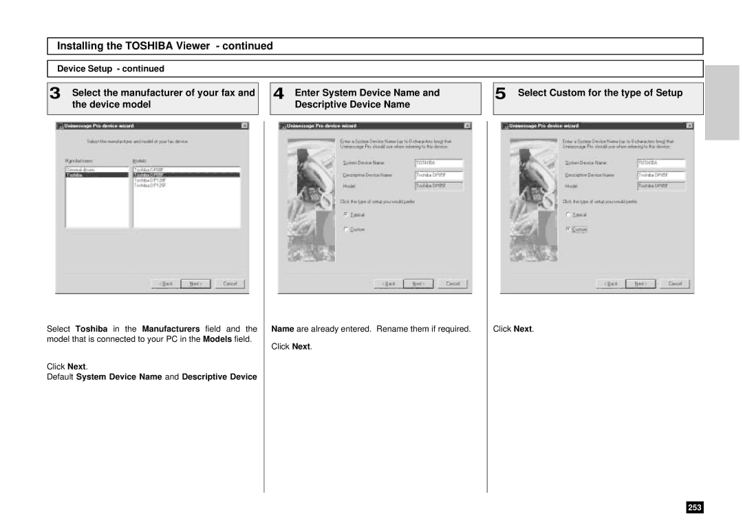 Toshiba DP80F, DP85F manual Default System Device Name and Descriptive Device 