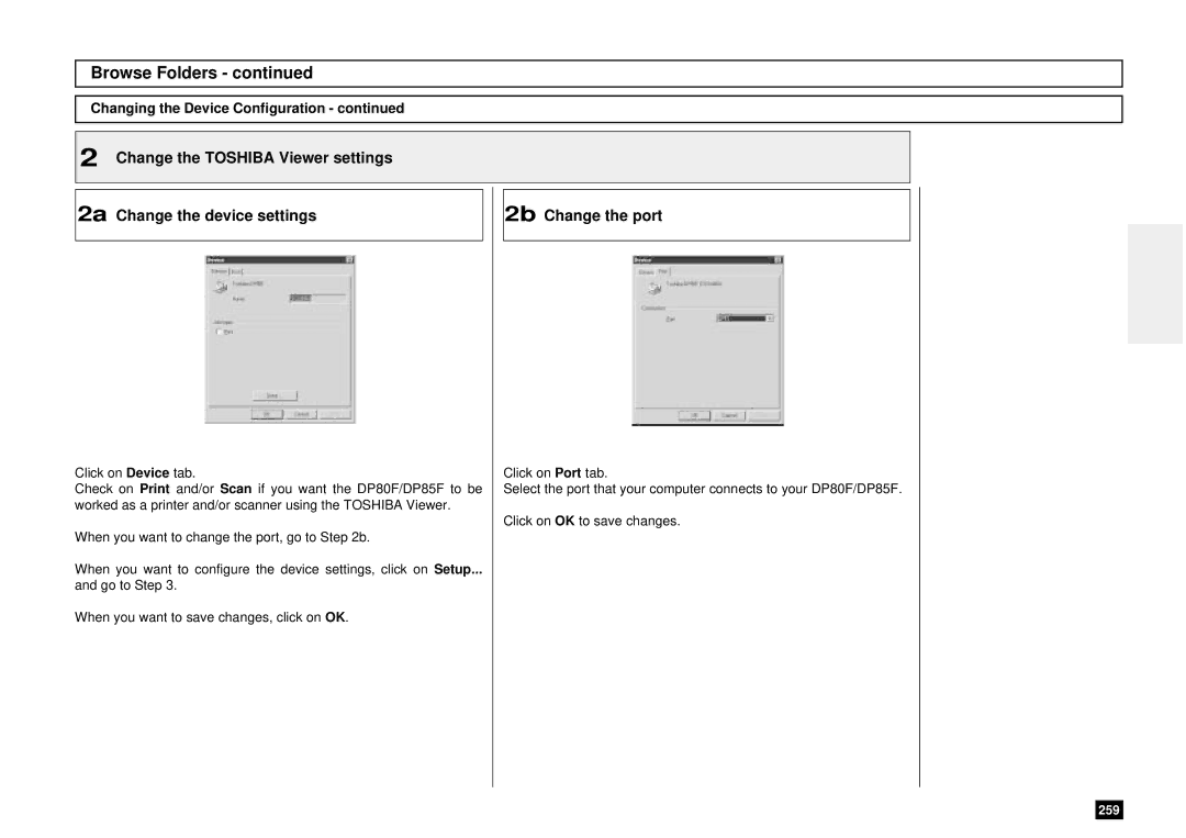 Toshiba DP80F, DP85F manual 259 