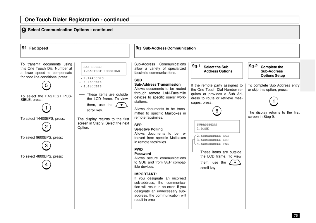 Toshiba DP80F, DP85F manual Select Communication Options 