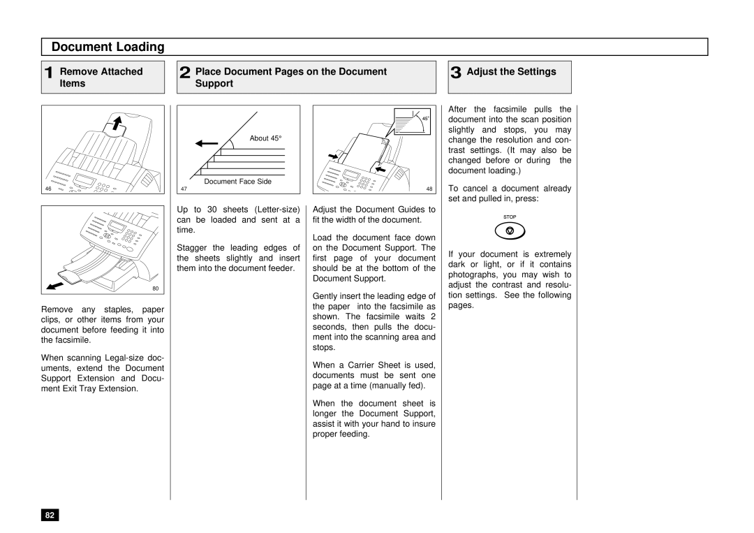 Toshiba DP85F, DP80F manual Document Loading 