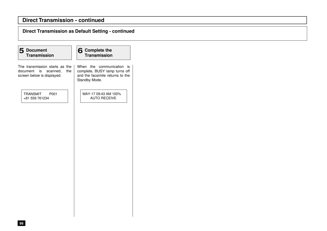 Toshiba DP85F, DP80F manual Document Transmission Complete the Transmission 