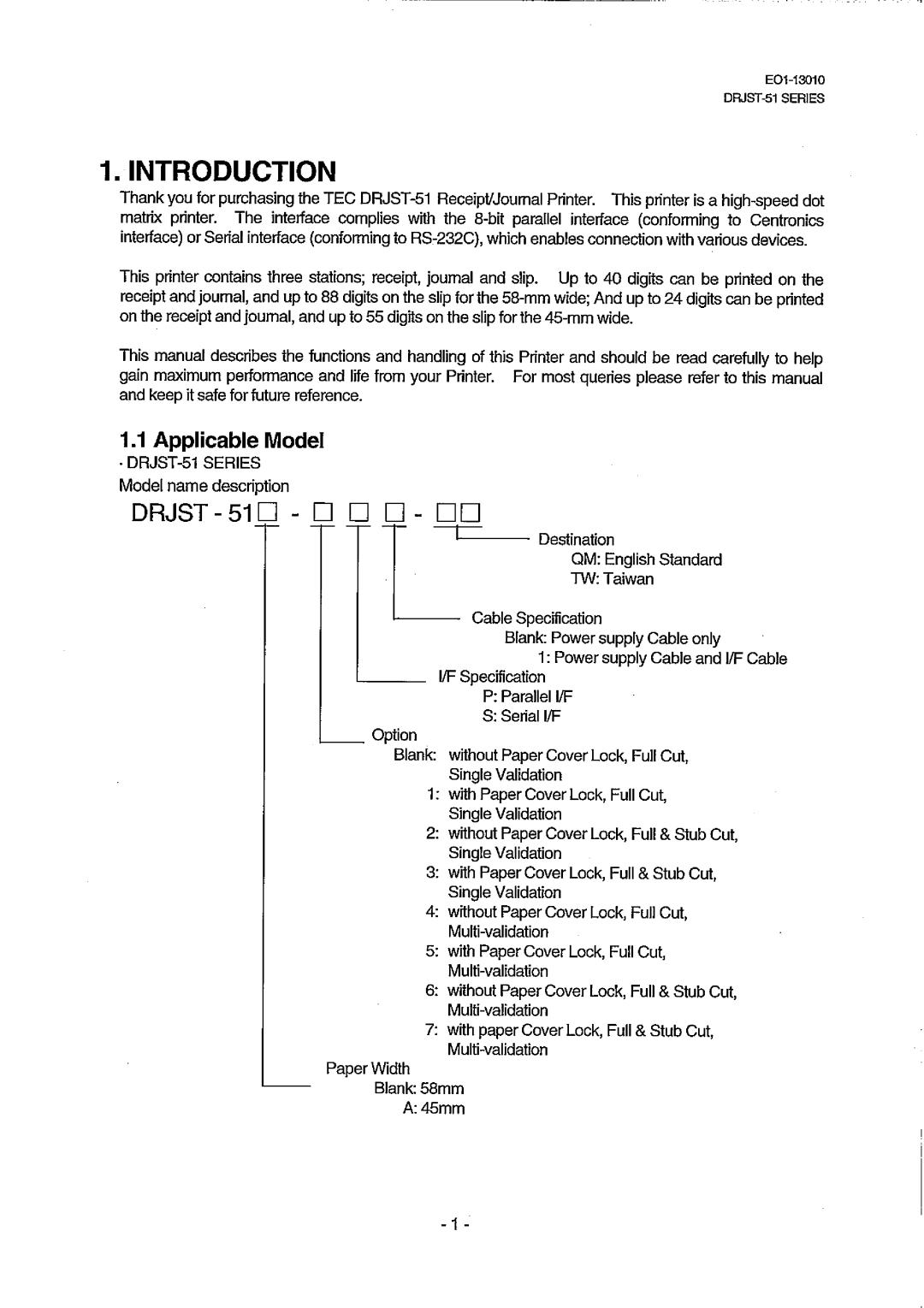 Toshiba DRJST-51 manual 