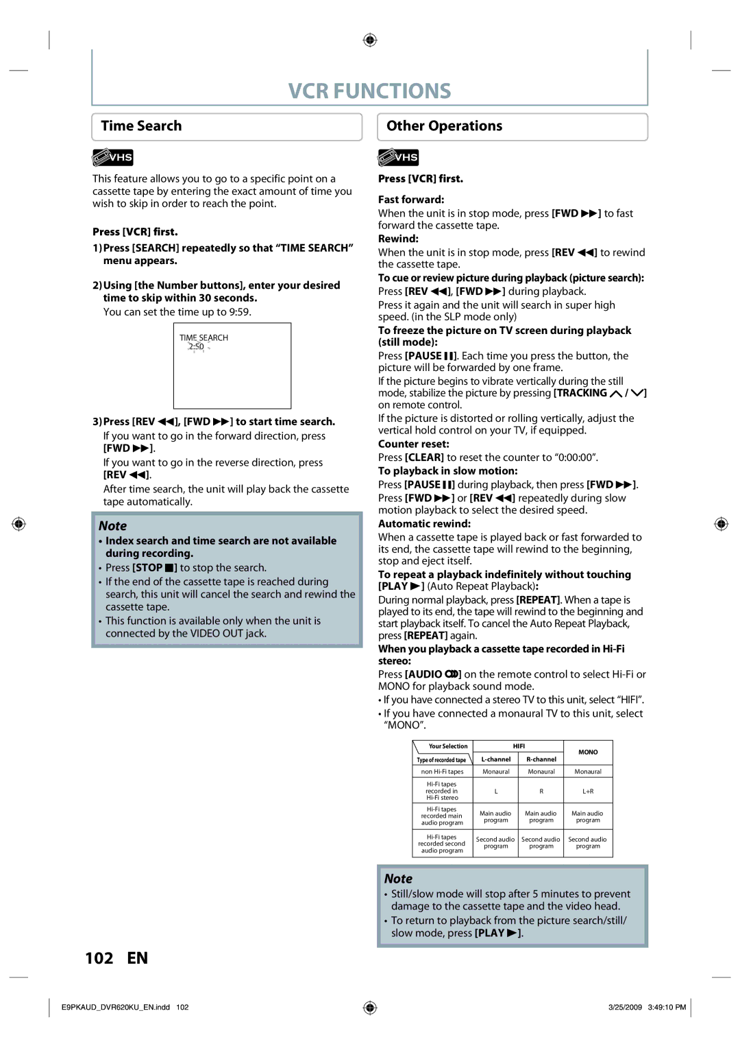 Toshiba DVR620 owner manual Other Operations 