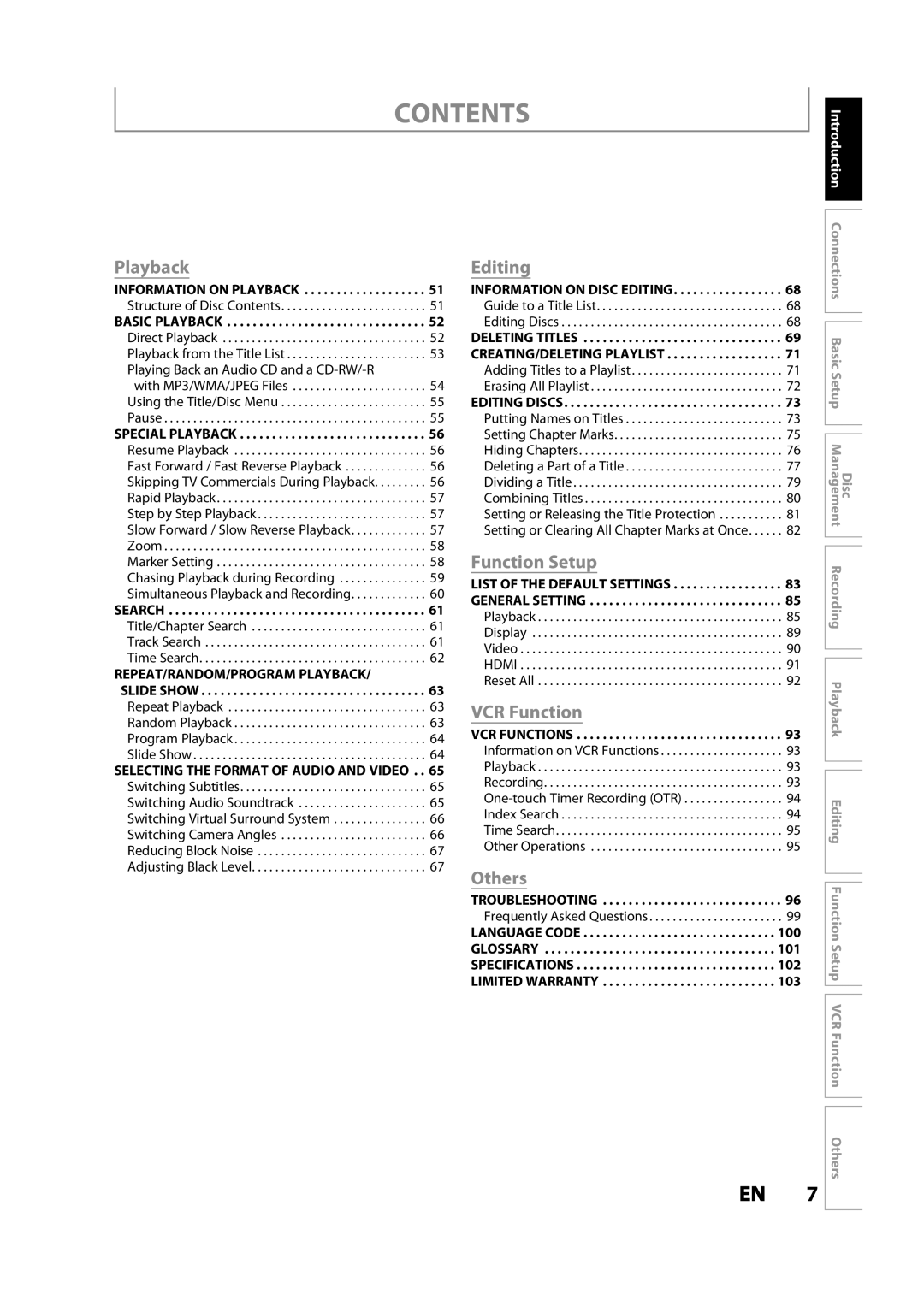 Toshiba DVR620KC owner manual Contents 