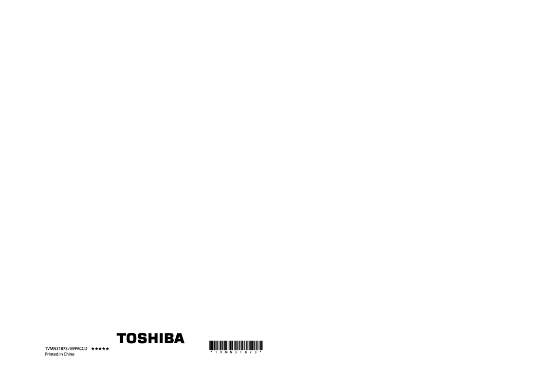 Toshiba DVR620KC owner manual 1VMN31873 / E9PKCCD, V M N 3 1 8 7 