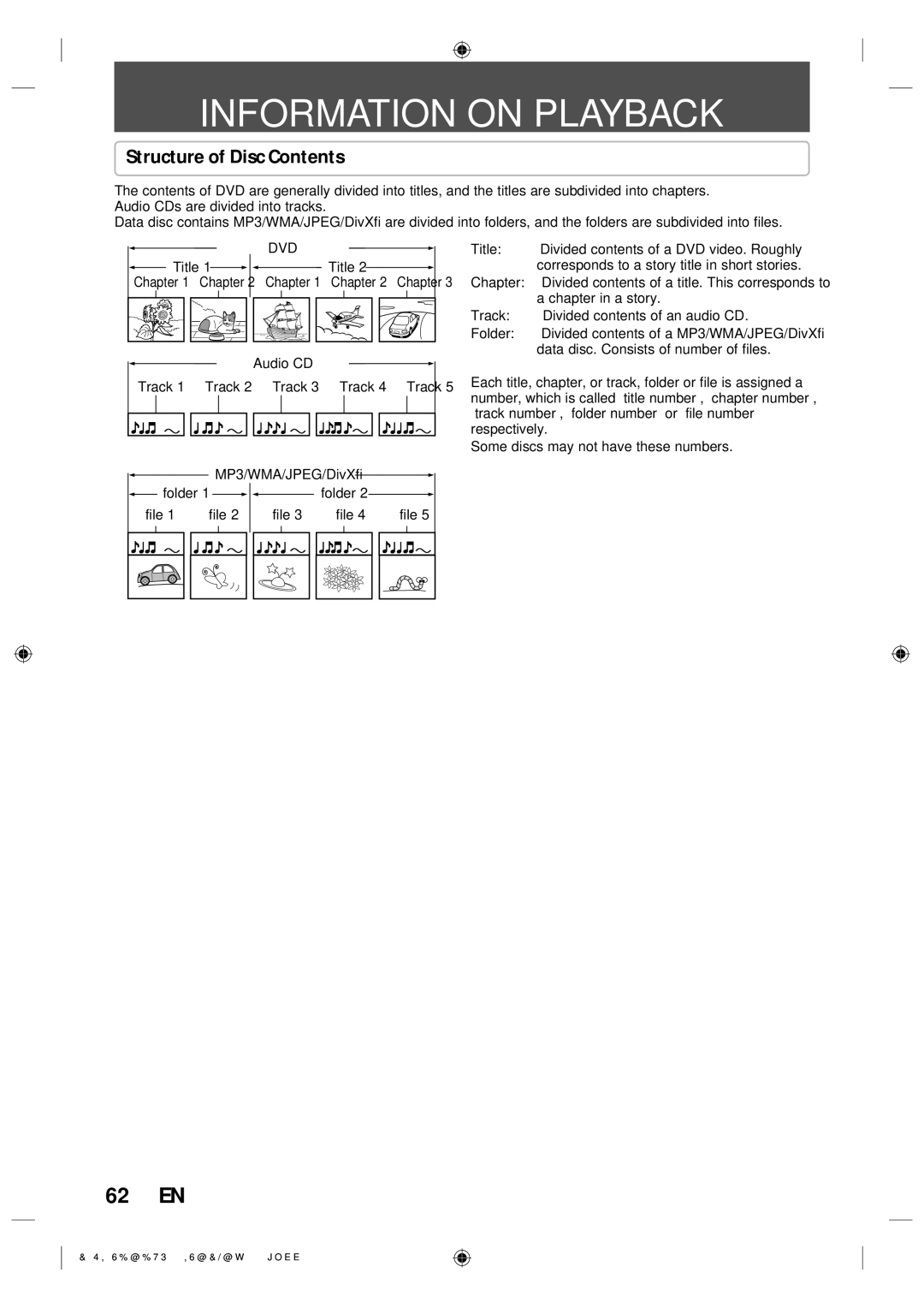 Toshiba DVR670KU owner manual Information on Playback, Structure of Disc Contents 