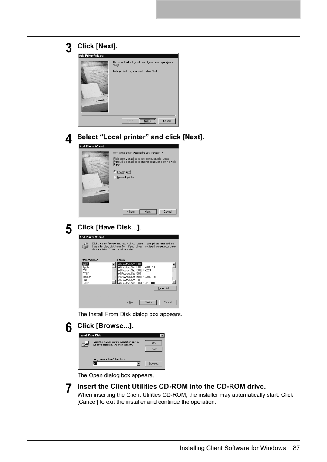 Toshiba e-Studio 165/205 manual Click Browse 