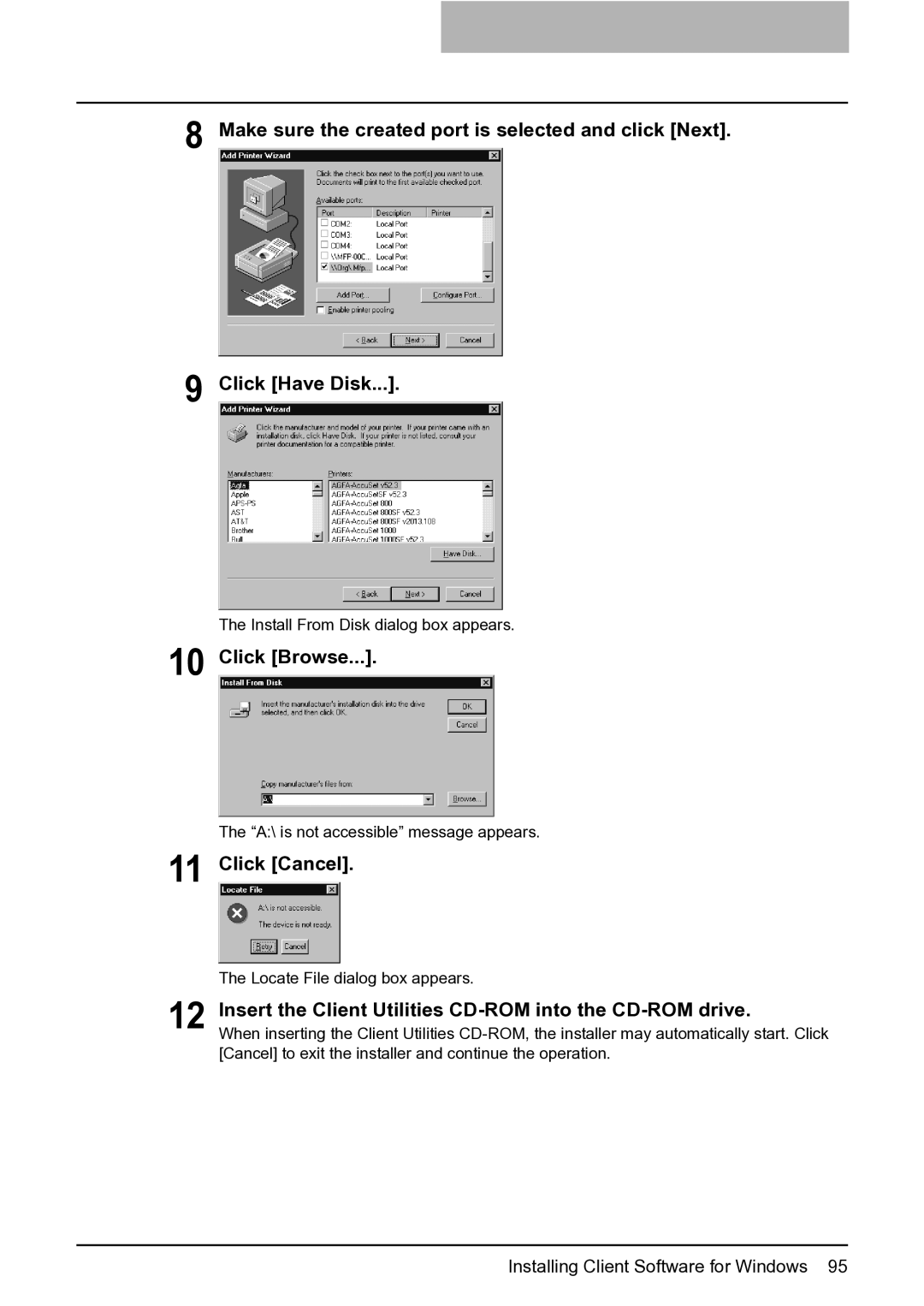 Toshiba e-Studio 165/205 manual Click Browse 