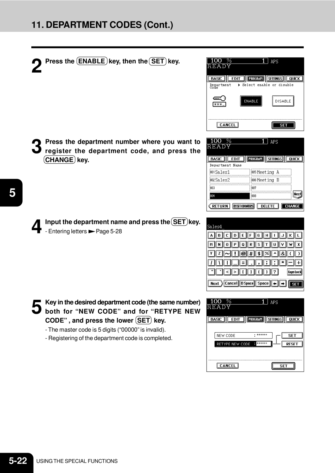 Toshiba e-studio 550/650/810 manual 22USING the Special Functions 