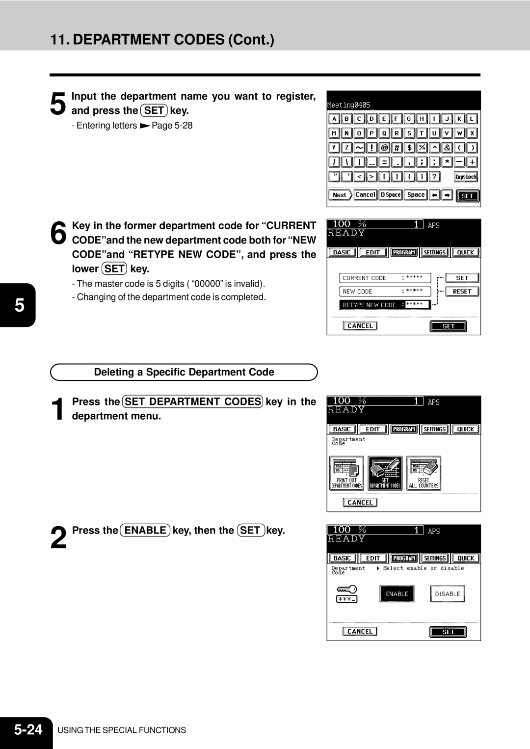 Toshiba e-studio 550/650/810 manual 24USING the Special Functions 