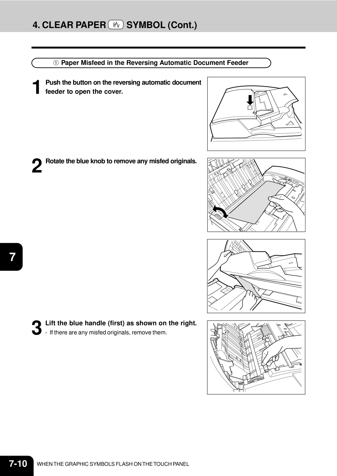 Toshiba e-studio 550/650/810 manual Clear Paper Symbol 