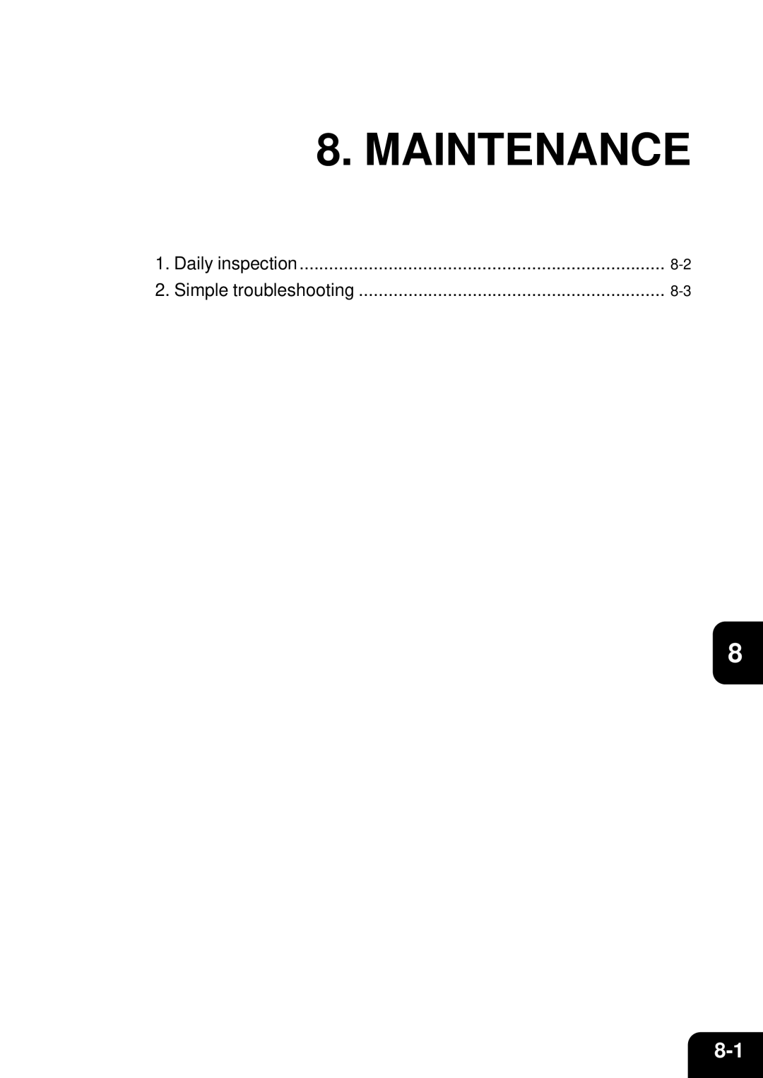 Toshiba e-studio 550/650/810 manual Maintenance 