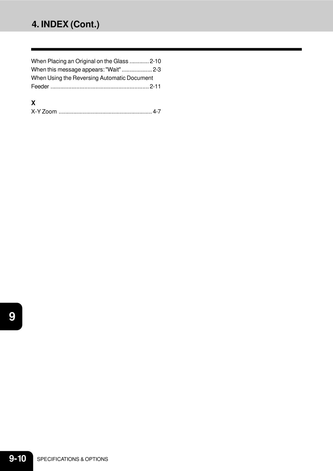 Toshiba e-studio 550/650/810 manual When Using the Reversing Automatic Document 