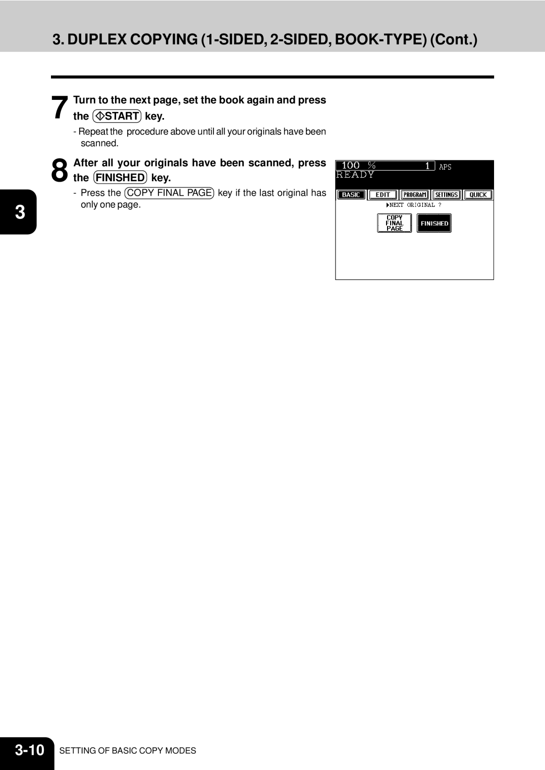 Toshiba e-studio 550/650/810 manual 10SETTING of Basic Copy Modes 