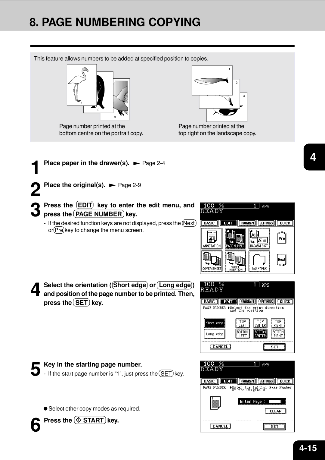 Toshiba e-studio 550/650/810 manual Numbering Copying 