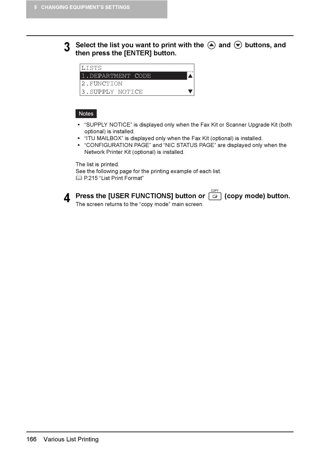 Toshiba E-Studio167, e-Studio237, E-STUDIO207 manual Department Code 