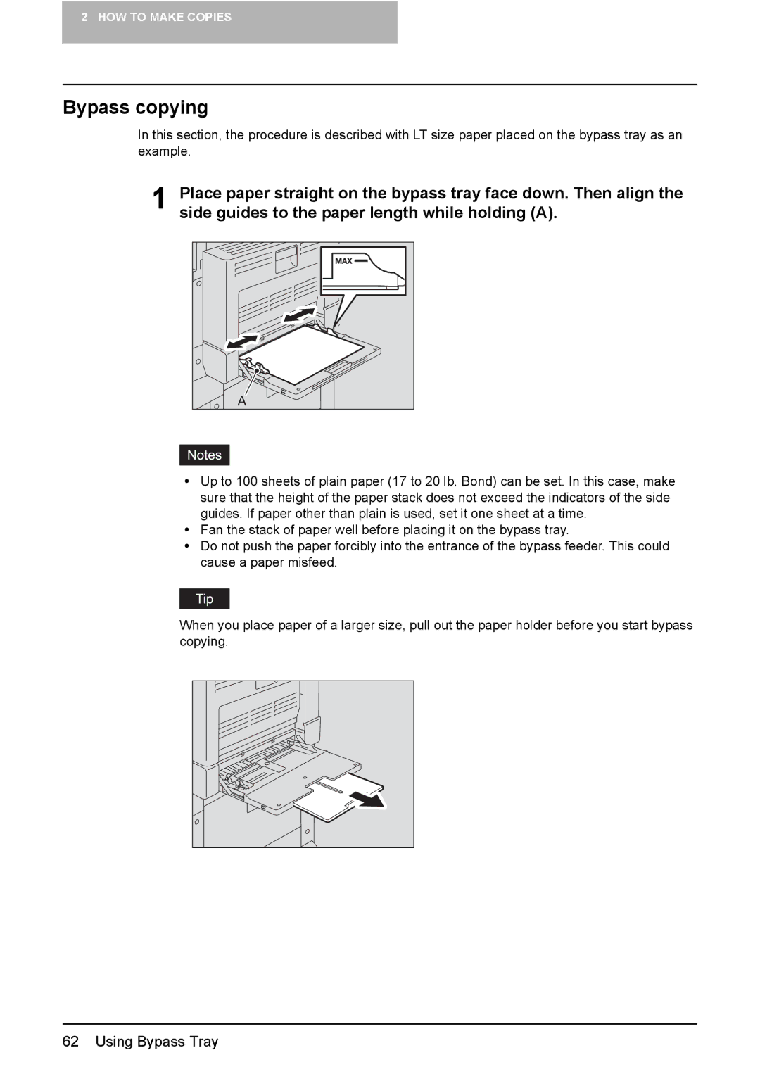 Toshiba e-Studio237, E-Studio167, E-STUDIO207 manual Bypass copying 