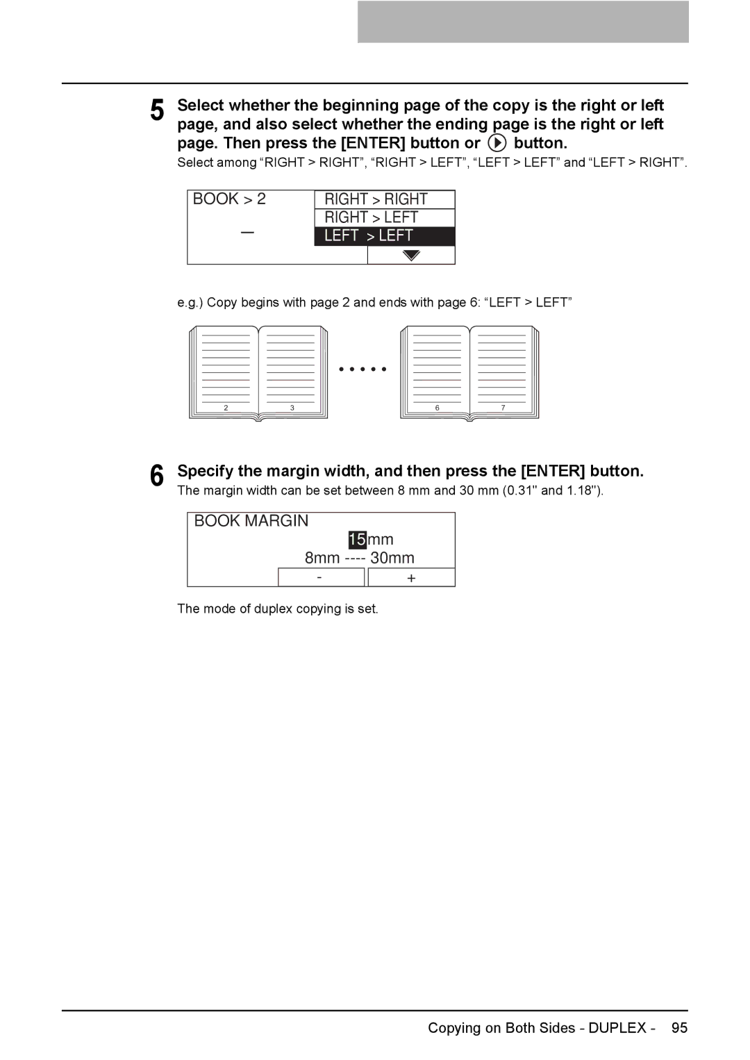 Toshiba e-Studio237, E-Studio167, E-STUDIO207 manual Right Right Right Left, Left Left, Book Margin 