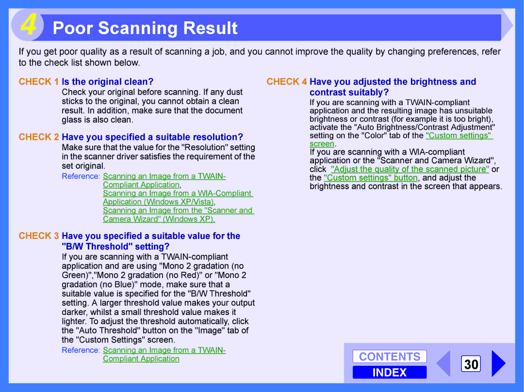 Toshiba E-STUDIO202S manual Poor Scanning Result, Check 1 Is the original clean? 