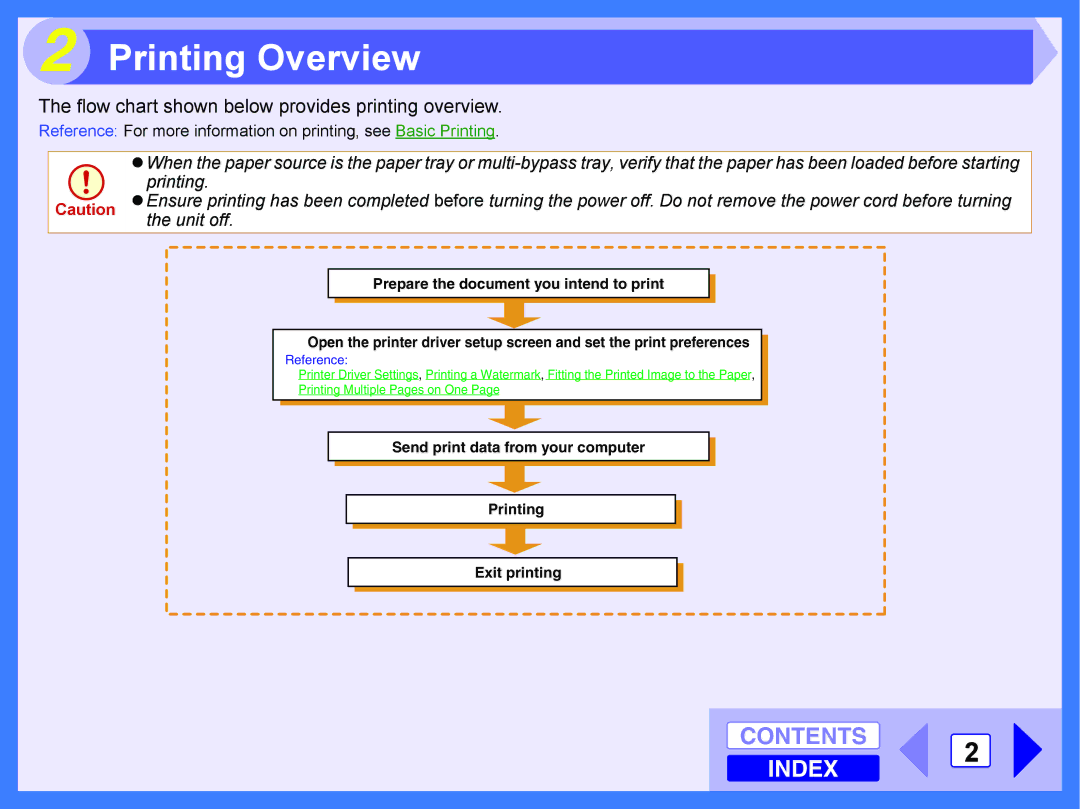 Toshiba E-STUDIO202S manual Printing Overview, Flow chart shown below provides printing overview 