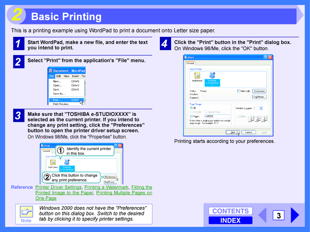 Toshiba E-STUDIO202S manual Basic Printing 