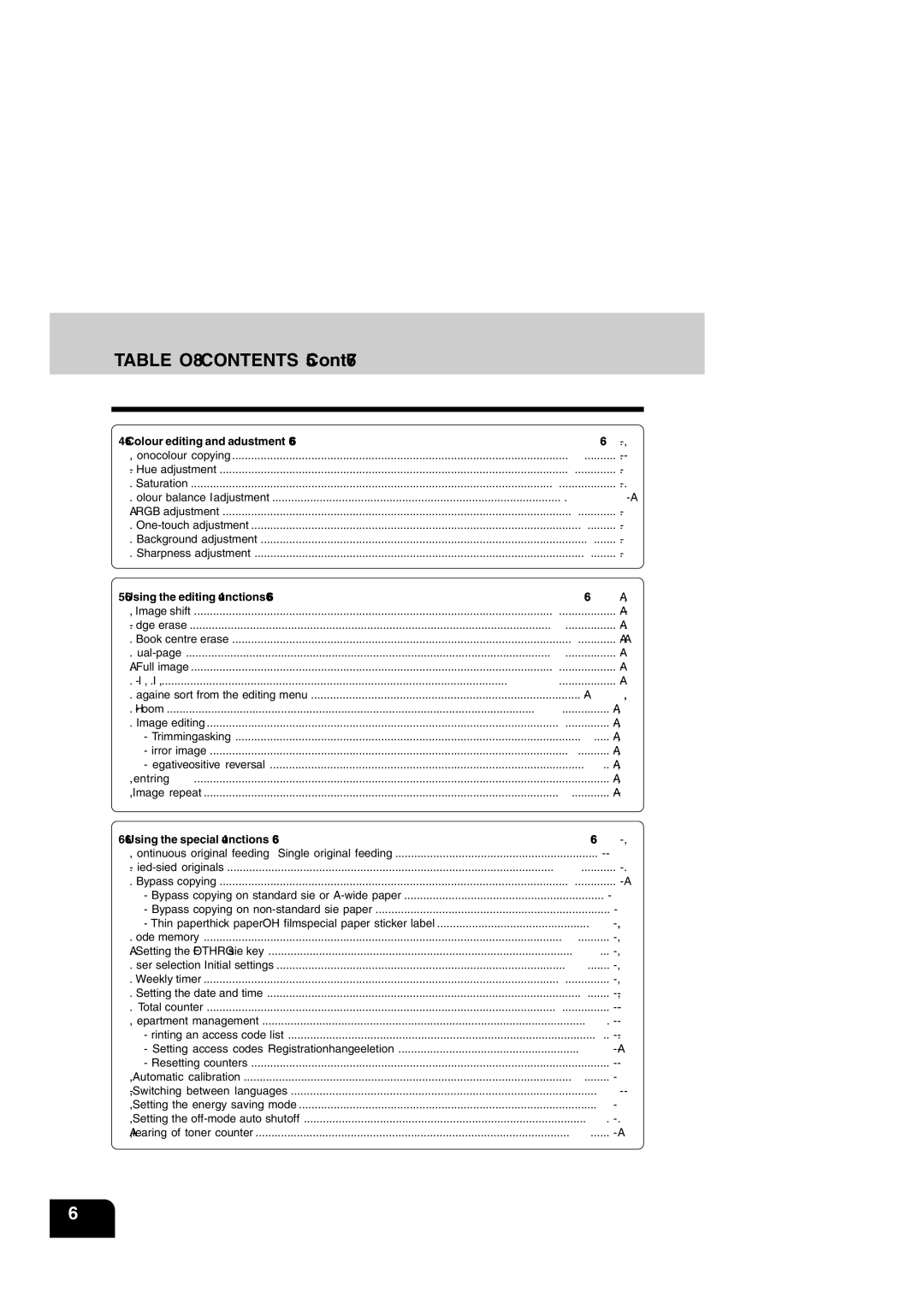 Toshiba e-STUDIO211c/311c manual Table of Contents 