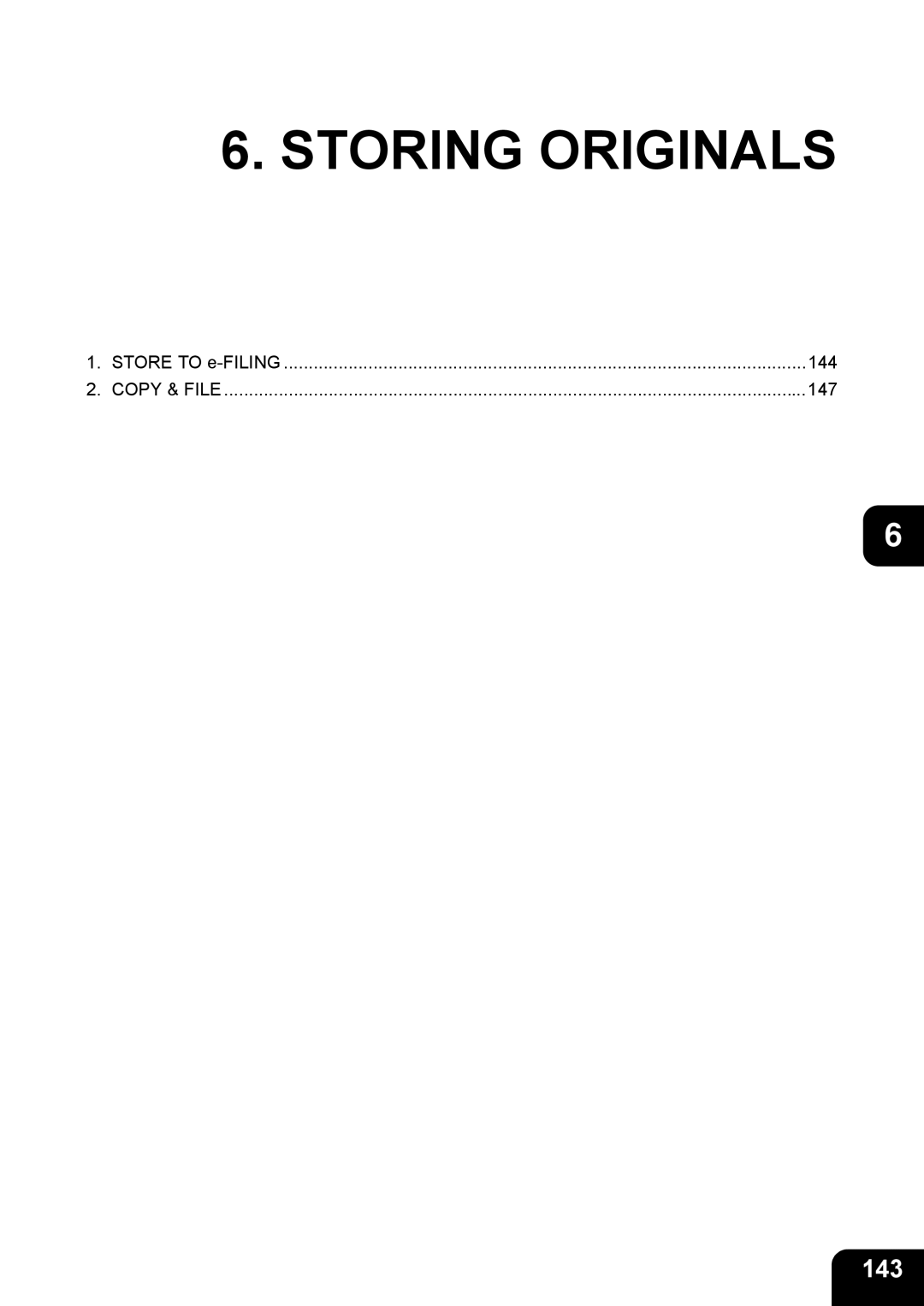 Toshiba e-STUDIO230/280 manual Storing Originals, 143 