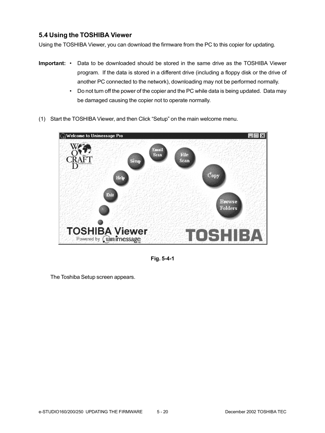 Toshiba e-Studio200, e-Studio250, e-Studio160 manual Using the Toshiba Viewer 